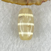 Natural Powerful Tibetan Old Oily Agate 3-Lines Dzi Bead Heavenly Master (Tian Zhu) 三行天诛 2.99g 20.1 by 10.2mm - Huangs Jadeite and Jewelry Pte Ltd