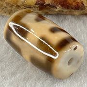 Natural Powerful Tibetan Old Oily Agate Patina Guiren Tairen Human Dzi Bead Totem Amulet Heavenly Master (Tian Zhu) 贵人天诛 4.82g 19.8 by 11.8mm - Huangs Jadeite and Jewelry Pte Ltd