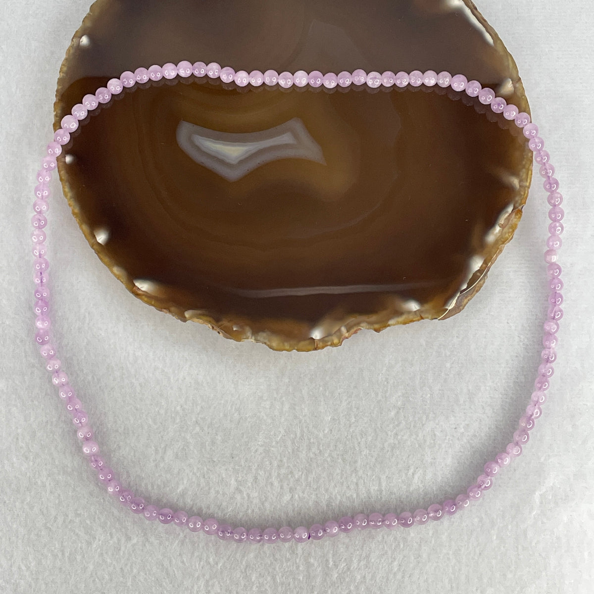 Natural Amethyst Beads Necklace | 5.1mm Imperial Violet Wisdom (23.54g | 52cm Length | 112 Beads)