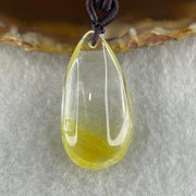 Natural Golden Rutilated Quartz Tear Drop Necklace 11.11g 33.8 by 17.2 by 9.0mm - Huangs Jadeite and Jewelry Pte Ltd