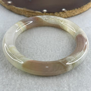 Natural Pink with Blue Flower Agate Bangle Set 114.67g Inner Diameter 55.5mm 10.6 by 11.0mm (Close to Perfect) - Huangs Jadeite and Jewelry Pte Ltd