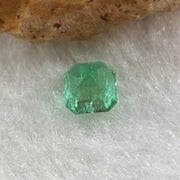 Natural Colombia Green Emerald (Beryl) Cut-Cornered Rectangular step cut 0.52ct 4.7 by 4.5 by 3.7mm - Huangs Jadeite and Jewelry Pte Ltd