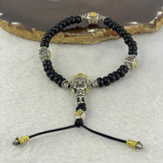 925 Sliver Hell God with Coconut Husk Beads Bracelet 17.21g 27.1 by 13.0 by 9.1 mm - Huangs Jadeite and Jewelry Pte Ltd