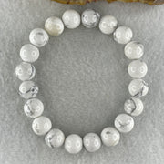 Natural Magnesite Calcite Beads Bracelet 30.38g 16cm 10.1mm 20Beads - Huangs Jadeite and Jewelry Pte Ltd