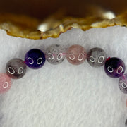 Natural Super 7 Beads Bracelet 30.16g 17.5cm 10.4mm 20 Beads - Huangs Jadeite and Jewelry Pte Ltd