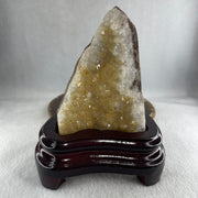 Natural Citrine Rough Irregular Shaped Display with Wooden Stand 719.31g 125.5 by 97.0 by 152.5mm - Huangs Jadeite and Jewelry Pte Ltd