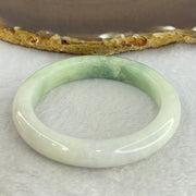 Type A Green Lavender with Dark Green Piao Hua Jadeite Bangle Internal Diameter 52.7mm 44.21g 10.1 by 8.4mm (Slight Internal Lines) - Huangs Jadeite and Jewelry Pte Ltd