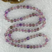 Average Grade Natural Super 7 Crystal Beads Necklace 天然超级七水晶珠项链 33.98g 56cm 6.9mm 85 Beads - Huangs Jadeite and Jewelry Pte Ltd