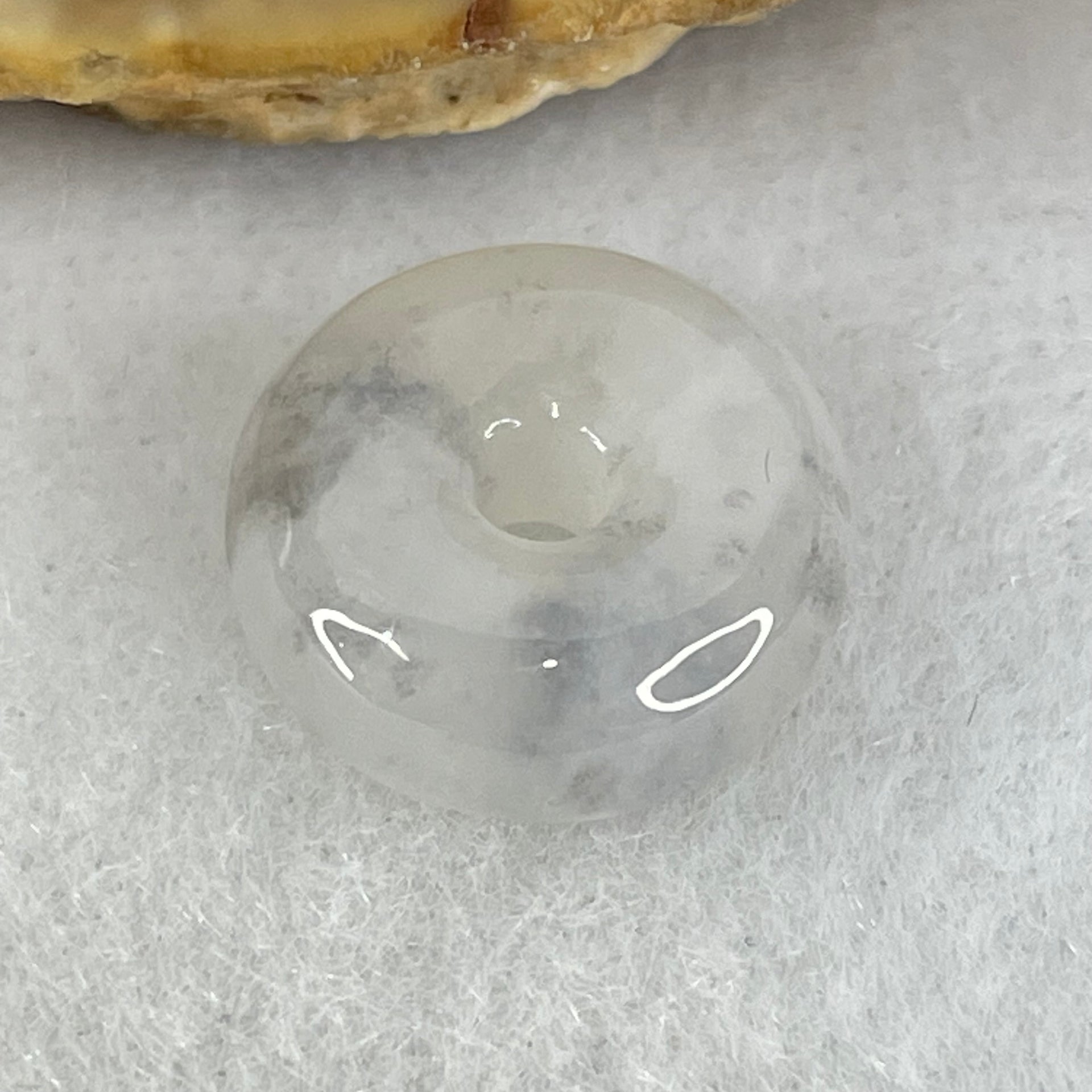 Type A Semi Icy Light Lavender With Wuji Grey Jadeite Ping An Kou Charm/Pendant 2.00g 13.2 by 5.7mm - Huangs Jadeite and Jewelry Pte Ltd