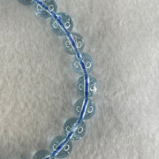 Above Average Natural Blue Topaz Beads Bracelet 20.43g 16cm 7.7mm 25 Beads - Huangs Jadeite and Jewelry Pte Ltd