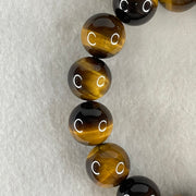 Natural Yellow Tiger's Eye Quartz Beads Bracelet 60.03g 16.5cm 14.2mm 15 Beads - Huangs Jadeite and Jewelry Pte Ltd