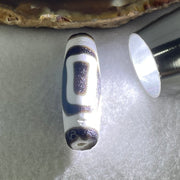 Natural Powerful Tibetan Old Oily Agate 2 Eyed Bead Heavenly Master (Tian Zhu) 7.94g 39.3 by 11.6mm - Huangs Jadeite and Jewelry Pte Ltd