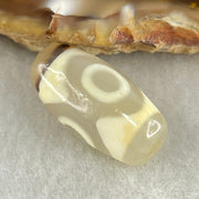 Natural Powerful Tibetan Old Oily Agate 3 Eyes Dzi Bead Heavenly Master (Tian Zhu) 三眼天诛 3.25g 20.4 by 10.5mm - Huangs Jadeite and Jewelry Pte Ltd