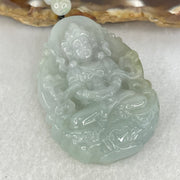 Type A Light Green Lavender Jadeite Guan Yin Tara Pendant 32.80g 45.8 by 32.8 by 11.5mm - Huangs Jadeite and Jewelry Pte Ltd