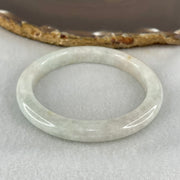 Type A Light Blueish Green Jadeite Bangle 33.37g  Internal Diameter 53.6mm 8.5 by 7.5mm (Very Slight External Rough and Very Slight Internal Line) - Huangs Jadeite and Jewelry Pte Ltd