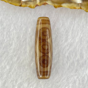 Natural Powerful Tibetan Old Oily Agate 5 Eyes Dzi Bead Heavenly Master (Tian Zhu) 五眼天诛 6.82g 38.3 by 11.0mm - Huangs Jadeite and Jewelry Pte Ltd