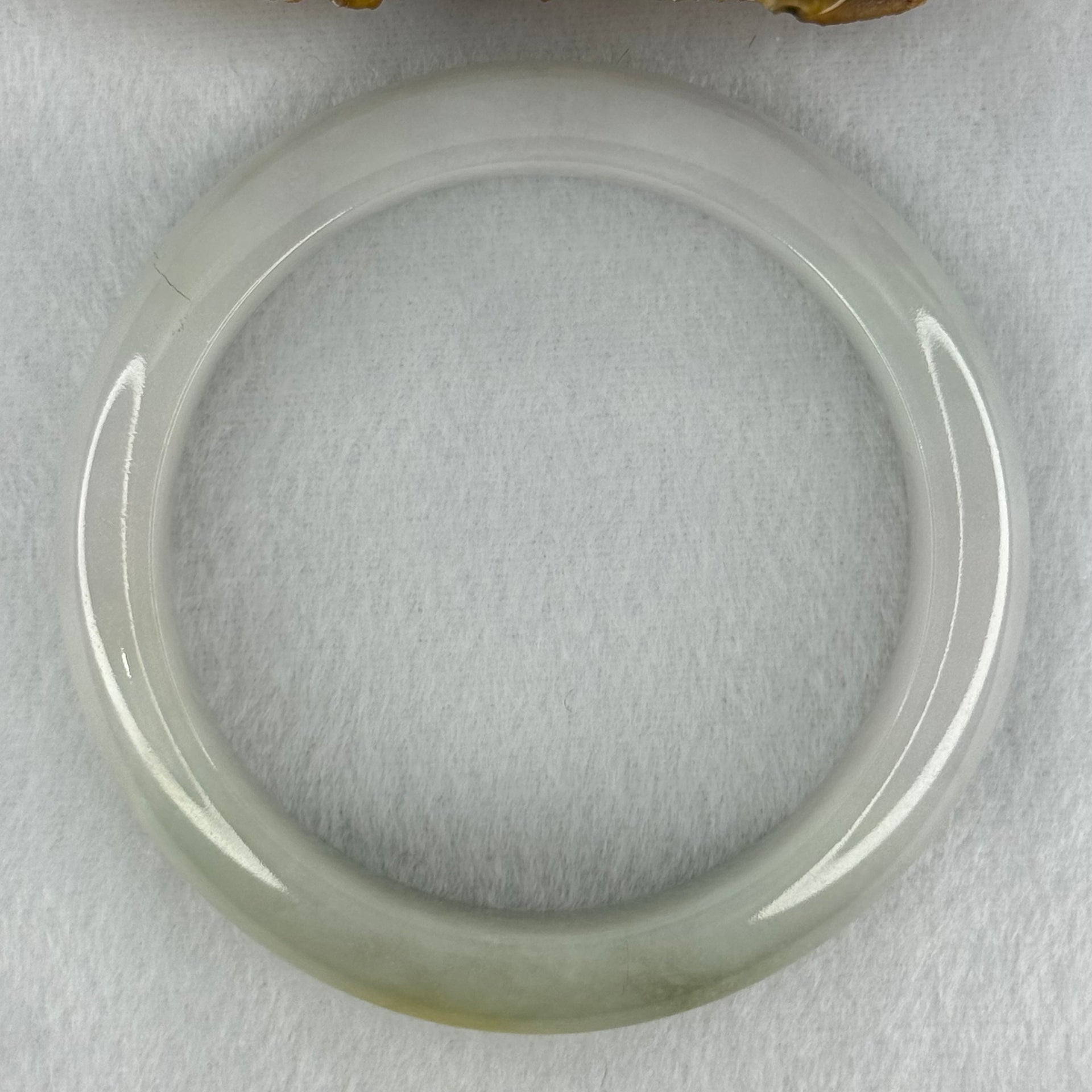 Type A Faint Lavender and Faint Green with Yellow Patches Jadeite Bangle Internal Diameter 58.2mm 67.56g 13.3 by 9.0mm (Internal Line) - Huangs Jadeite and Jewelry Pte Ltd