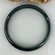 Good Grade Type A Icy Blueish Green Jadeite Bangle Internal Diameter 57.6mm 34.25g 10.7 by 6.8mm (Perfect) - Huangs Jadeite and Jewelry Pte Ltd