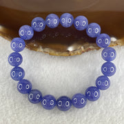 Certified Good Grade Natural Blue Tanzanite Beads Bracelet 40.31g 16.5cm 10.8mm 19Beads - Huangs Jadeite and Jewelry Pte Ltd