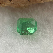 Natural Colombia Vivid Green Emerald (Beryl) Cut-Cornered Rectangular Step cut 0.42ct 4.5 by 4.2 by 3.4mm - Huangs Jadeite and Jewelry Pte Ltd