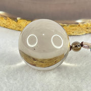Natural Smoky Quartz Crystal Sphere Pendant with Mini Beads Necklace 59.74g 60cm 31.1mm 4.6mm 149 Beads - Huangs Jadeite and Jewelry Pte Ltd