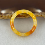 Type A Yellow Red Jadeite Ring 3.45g 6.3 by 3.3mm US 7.3 HK 16.2 (Burned with Very Slight Internal Lines) - Huangs Jadeite and Jewelry Pte Ltd