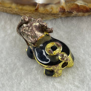 Gold Plated Long Gui Dragon Tortoise Charm 10.04g 25.7 by 13.4 by 13.9mm - Huangs Jadeite and Jewelry Pte Ltd