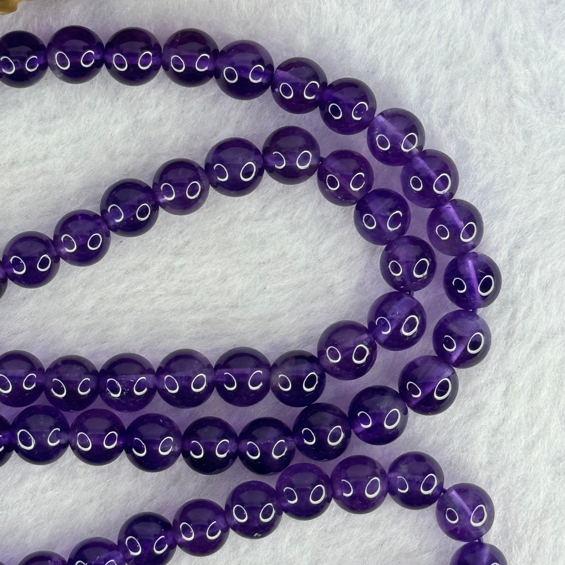 Good Grade Natural Amethyst Necklace 39.39g 52cm 7.2mm 79 Beads - Huangs Jadeite and Jewelry Pte Ltd