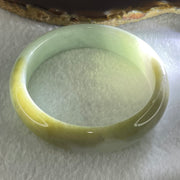 Type A Light Blueish Green with Brown and Lavender Jadeite Bangle Internal Diameter 58.3mm 58.11g 14.0 by 7.7mm (Slight Internal Lines) - Huangs Jadeite and Jewelry Pte Ltd