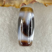 Natural Powerful Tibetan Old Oily Agate Tiger Tooth Daluo Dzi Bead Heavenly Master (Tian Zhu) 2.20g 20.2 by 6.5mm - Huangs Jadeite and Jewelry Pte Ltd