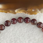 Red Unknown Stone Beads Bracelet 11.16g 15.5cm 6.6mm 27Beads - Huangs Jadeite and Jewelry Pte Ltd