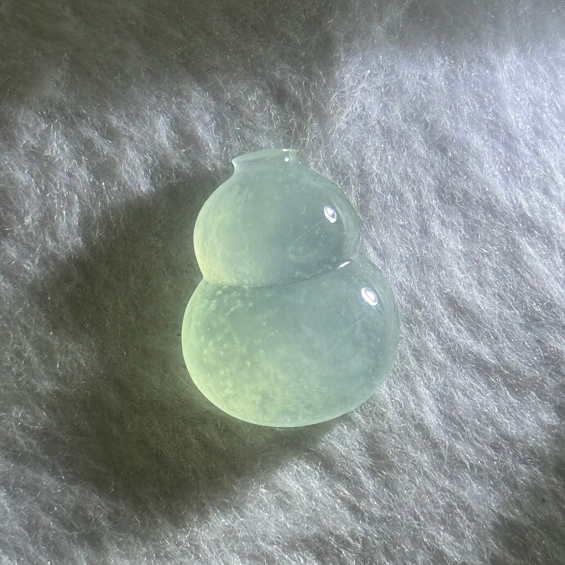 Type A Icy Faint Sky Blue Jadeite Hulu Setting stone 4.48g 23.5 by 18.4 by 5.9mm - Huangs Jadeite and Jewelry Pte Ltd