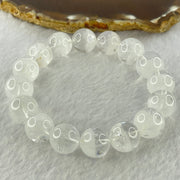 Natural White Phantom Quartz Beads Bracelet 52.08g 18.5cm 13.9mm 16 Beads - Huangs Jadeite and Jewelry Pte Ltd
