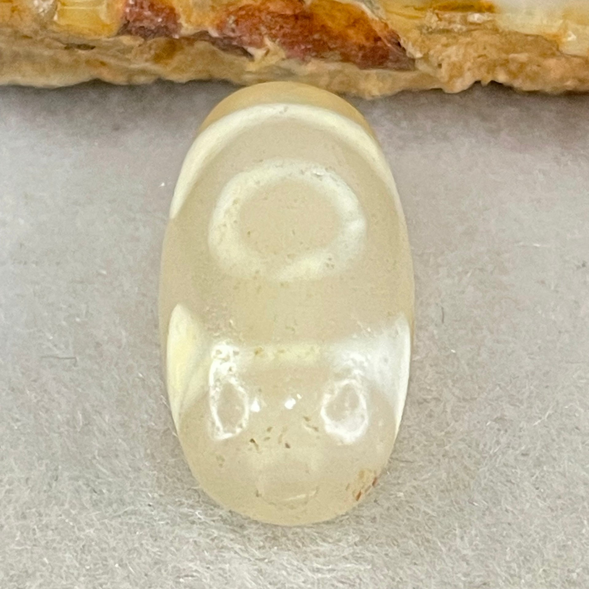 Natural Powerful Tibetan Old Oily Agate 3 Eyes Dzi Bead Heavenly Master (Tian Zhu) 三眼天诛 3.39g 20.1 by 10.5mm - Huangs Jadeite and Jewelry Pte Ltd