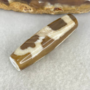 Natural Powerful Tibetan Old Oily Agate Cai Shen Dzi Bead Heavenly Master (Tian Zhu) 财神长天珠 8.92g 39.3 by 11.5mm - Huangs Jadeite and Jewelry Pte Ltd