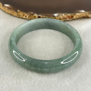 Type A Blueish Green Jadeite Bangle 48.91g Inner Diameter 57.1mm 12.9 by 7.2mm (Internal Line) - Huangs Jadeite and Jewelry Pte Ltd