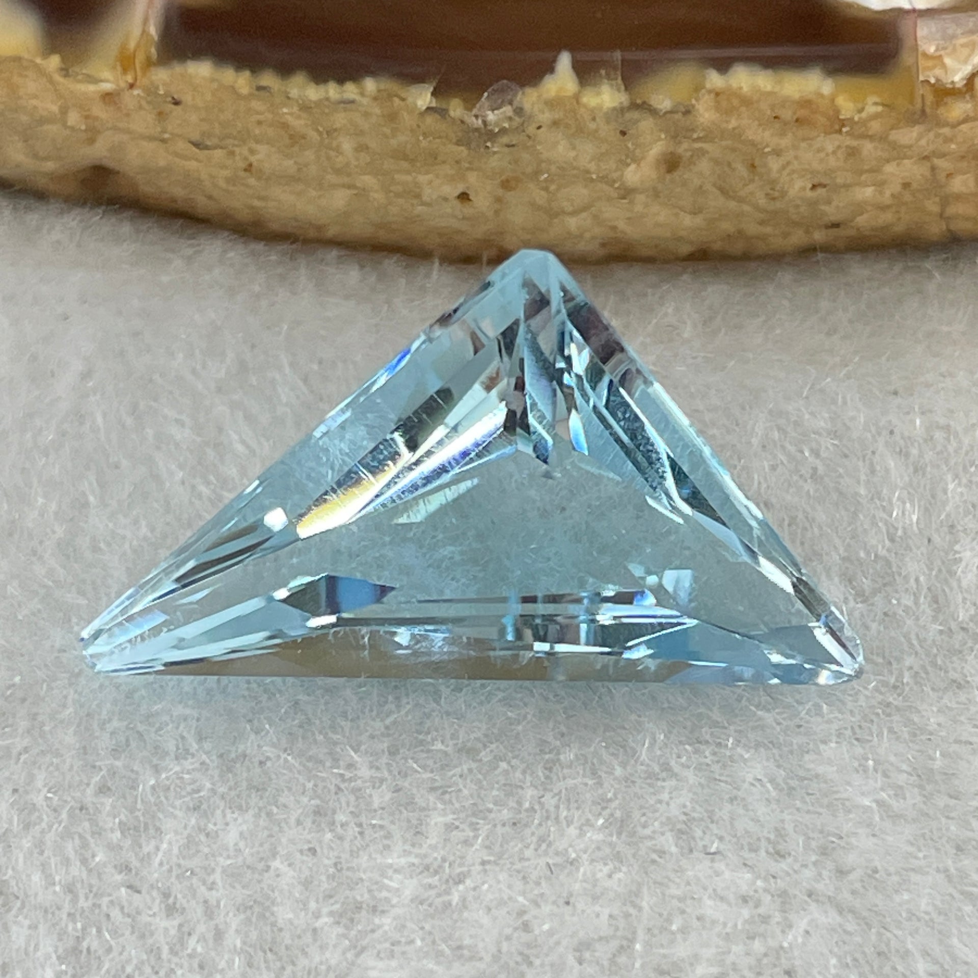 Natural Sky Blue Topaz Trillion Shape 10.32ct 21.3 by 12.4 by 7.9mm - Huangs Jadeite and Jewelry Pte Ltd