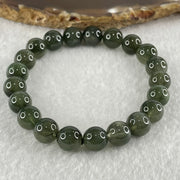 Good Grade Natural Green Cats Eye Rutilated Beads Bracelet 22.78g 16cm 9.4mm 21 Beads - Huangs Jadeite and Jewelry Pte Ltd
