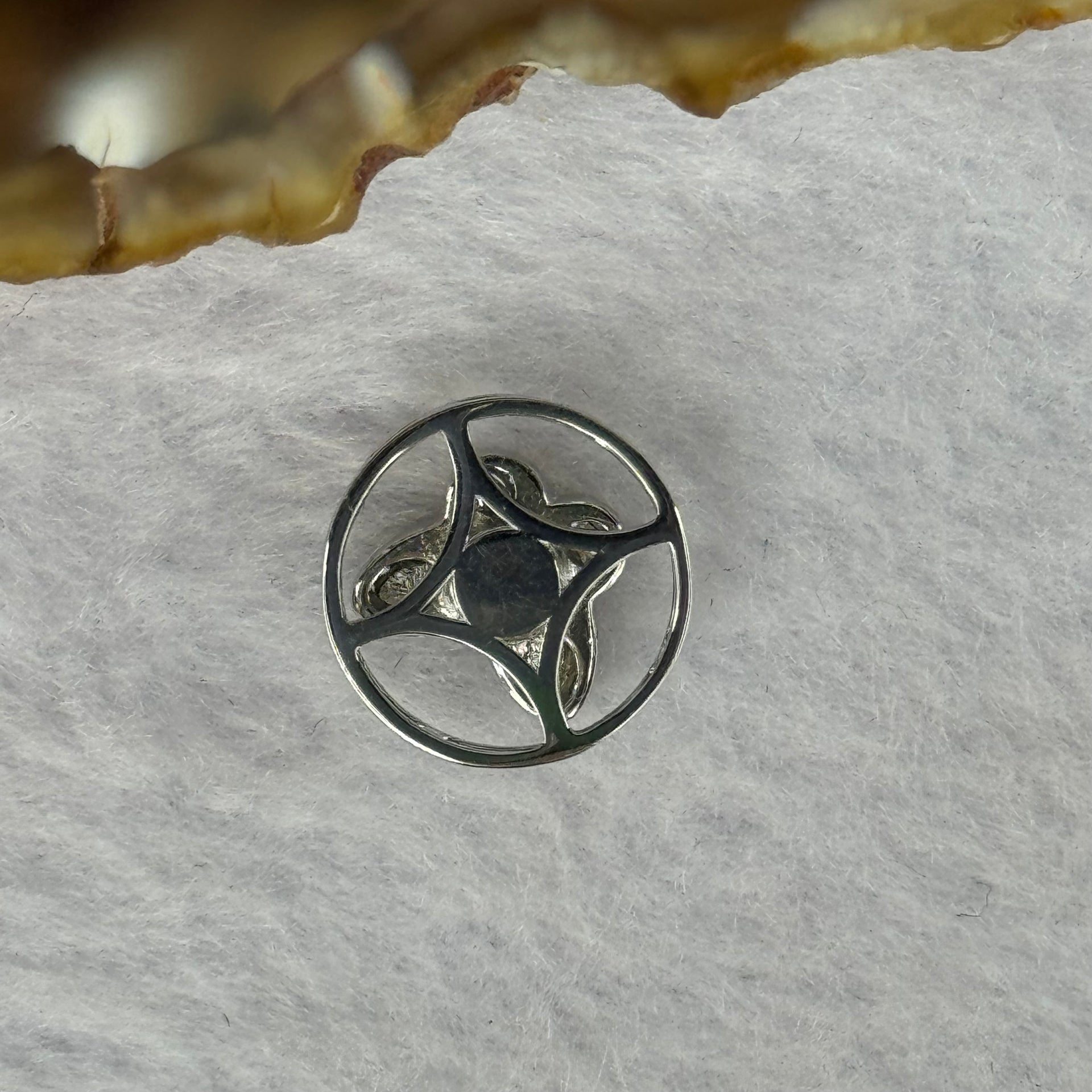 Natural Meteorite Spinning Sliver Butterfly Charm in S925 Silver For Necklace/Bracelet 1.75g 13.2 by 5.8mm - Huangs Jadeite and Jewelry Pte Ltd