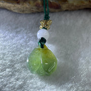 Natural Type A Semi Icy Green Jadeite Flower Charm 2.31g 16.8 by 13.3 by 4.3mm - Huangs Jadeite and Jewelry Pte Ltd