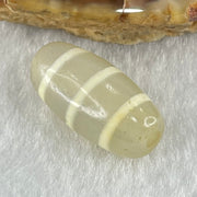 Natural Powerful Tibetan Old Oily Agate 3-Lines Dzi Bead Heavenly Master (Tian Zhu) 三行天诛 2.90g 20.2 by 10.0mm - Huangs Jadeite and Jewelry Pte Ltd
