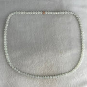 Type A White to Faint Blue Jadeite Beads Necklace 60.62g 66cm 7.0mm 98 Beads - Huangs Jadeite and Jewelry Pte Ltd