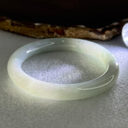 Type A Jelly Sky Blue Jadeite Bangle Internal Diameter 52.5mm 61.30g 9.0 by 8.4mm (Very Slight Internal Lines) - Huangs Jadeite and Jewelry Pte Ltd