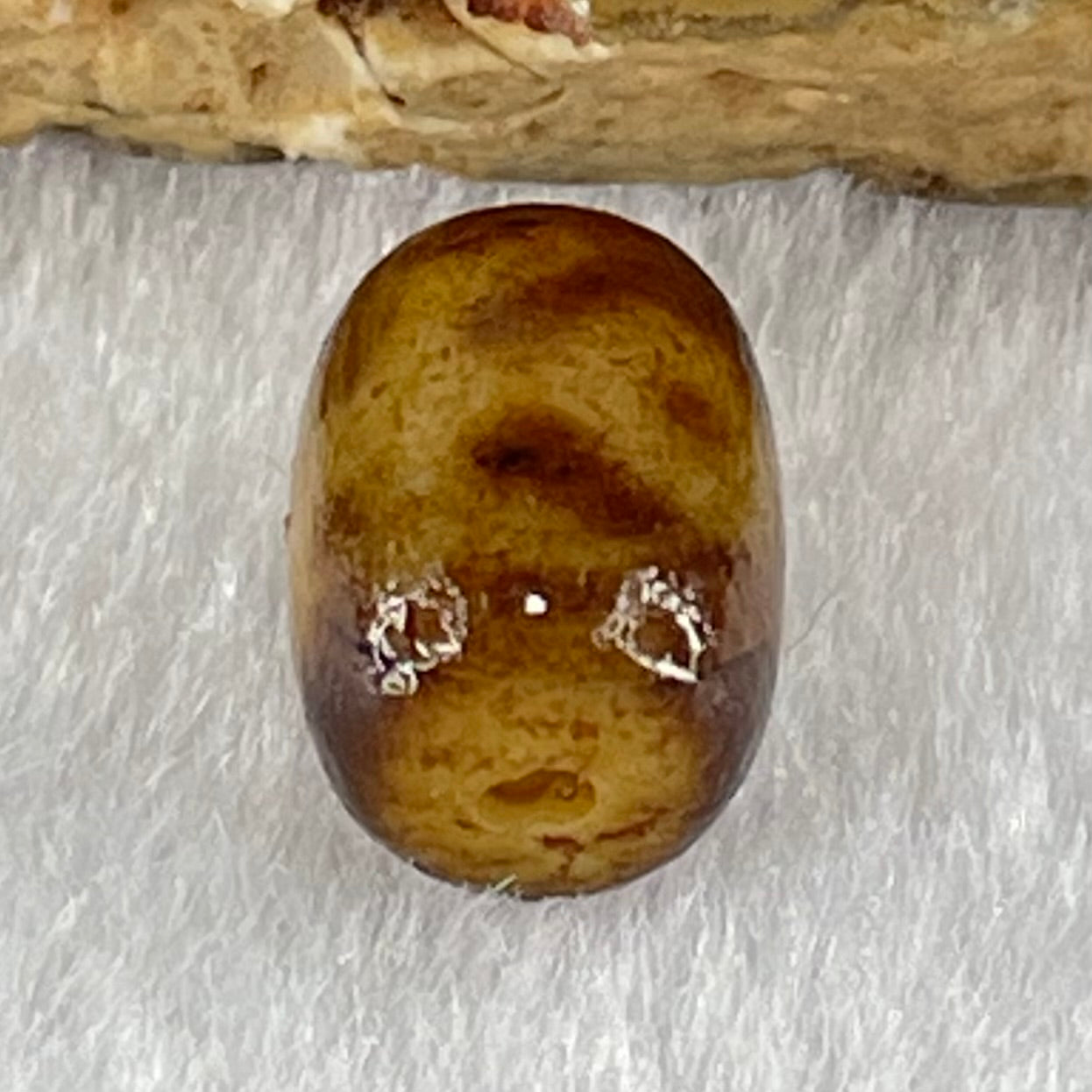 Natural Powerful Tibetan Old Oily Agate Patina Guiren Tairen Human Dzi Bead Totem Amulet Heavenly Master (Tian Zhu) 贵人天诛 1.50g 11.9 by 8.8mm - Huangs Jadeite and Jewelry Pte Ltd