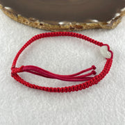 Type A Natural White Jadeite Ping An Kou Donut In String Bracelet4.18g 14.4 by 5.8mm - Huangs Jadeite and Jewelry Pte Ltd