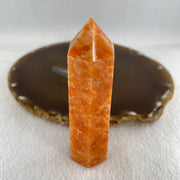 Natural Orange Calcite Quartz Tower Display 88.68g 89.1 by 26.7 by 23.2mm - Huangs Jadeite and Jewelry Pte Ltd
