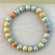 Natural Rainbow Gobi Agate Beads Bracelet 14.70g 15cm 7.9mm 23 Beads - Huangs Jadeite and Jewelry Pte Ltd