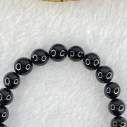 Natural Black Gold King Amber Beads Bracelet 天然黑金翁王琥珀手链 6.93g 15cm 8.5mm 22 Beads - Huangs Jadeite and Jewelry Pte Ltd