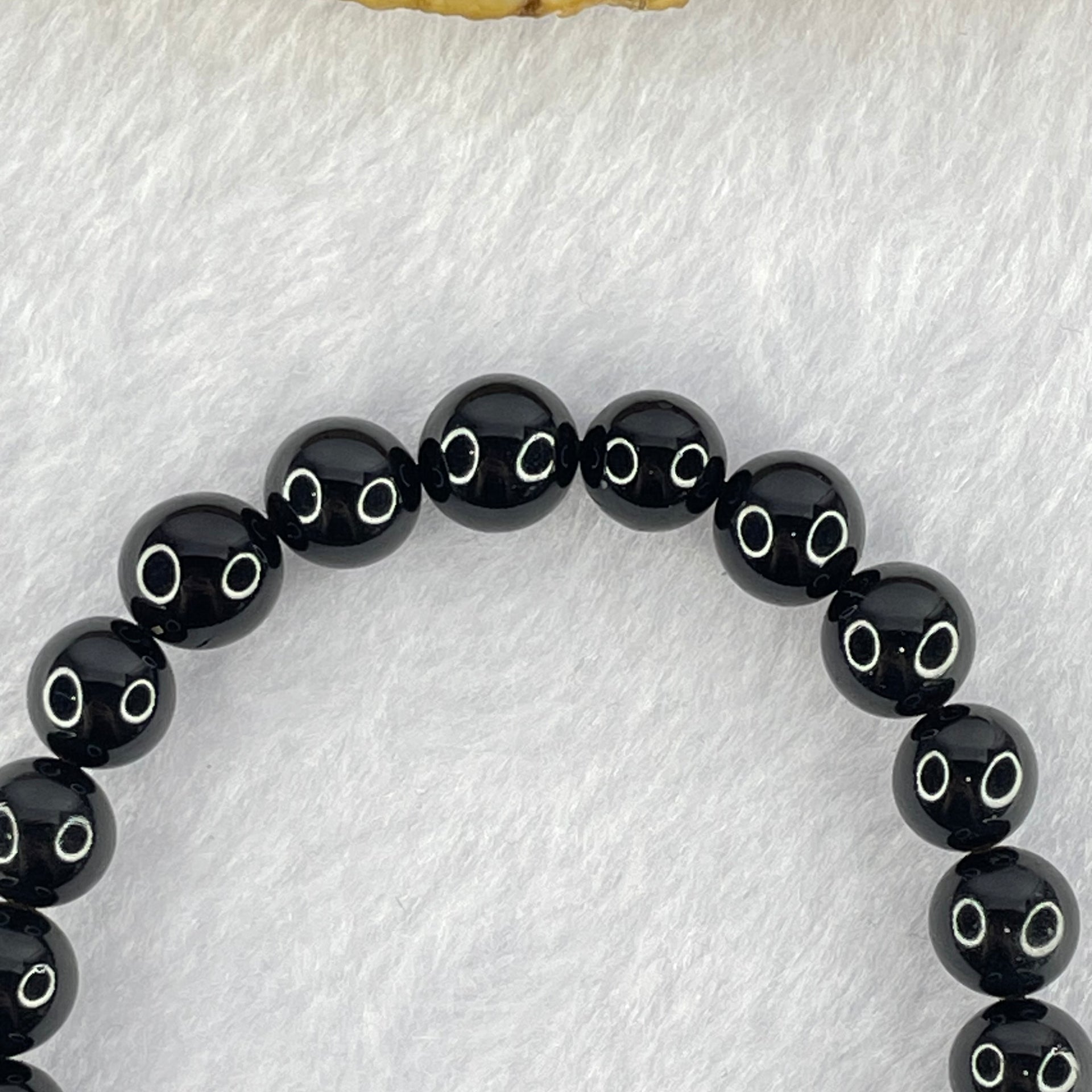 Natural Black Gold King Amber Beads Bracelet 天然黑金翁王琥珀手链 6.93g 15cm 8.5mm 22 Beads - Huangs Jadeite and Jewelry Pte Ltd