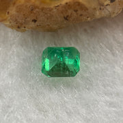 Natural Colombia Green Emerald (Beryl) Cut-Cornered Rectangular step cut 0.51ct 4.8 by 4.5 by 3.3mm - Huangs Jadeite and Jewelry Pte Ltd
